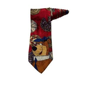 Hanna Barbera Tie Rack Yogi Bear Pies Cartoon Vintage Novelty Necktie
